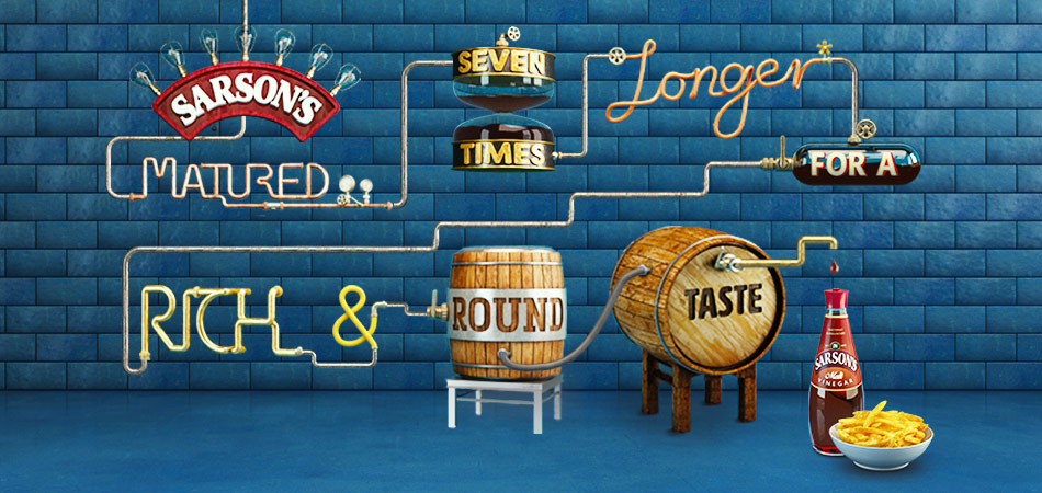 Sarson’s is matured seven times longer* for a rich and round taste