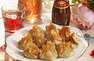 Pickled Red Cabbage with Filo Parcels