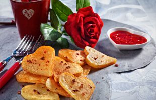 Homemade Chips & Raspberry Vinaigrette