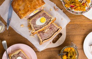 Pork & Egg Pie with Homemade Piccalilli