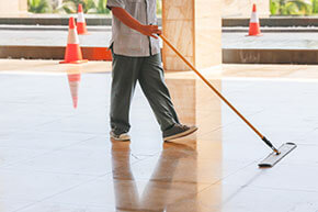 Do not wash stone floor tiles with vinegar