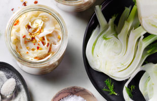 Spicy Pickled Fennel with Chili Flakes