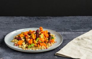 Autumn Vegetable Salad with Beetroot Dressing