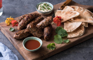 Lamb and Nasturtium Koftas with Chippy Sauce